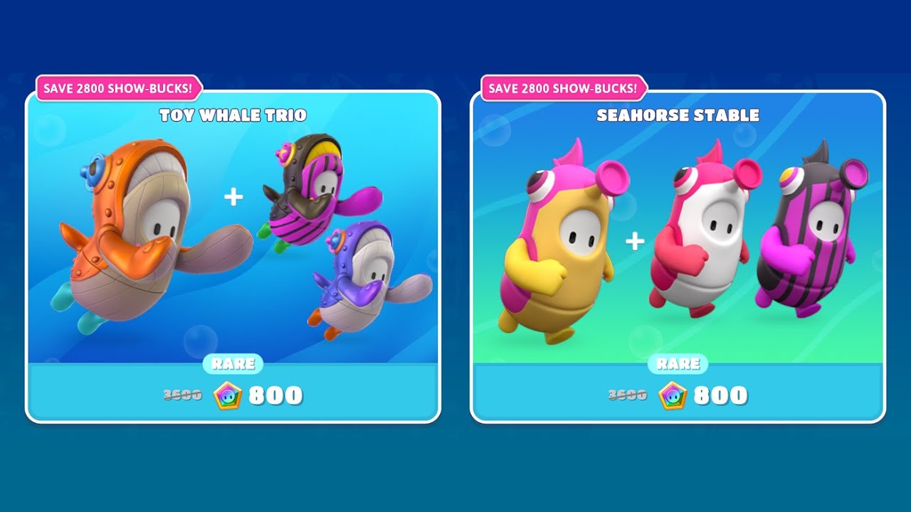 Fall Guys Store - Jan. 8, 2023 🐳Toy Whales, Seahorses 🦸Invincible, Atom ...