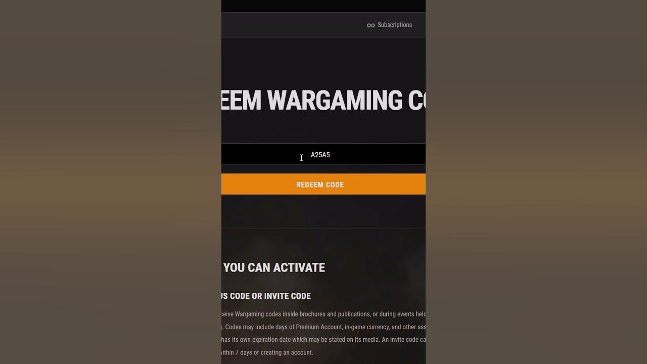 New WoT bonus Code EU/RU YouTube