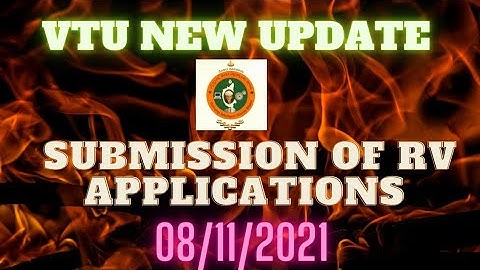 VTU UPDATE, SUBMISSION OF ONLINE APPLICATIONS FOR REVALUATION 👉 08/11/2021 #rv #vtu  #DOGOODWORLD