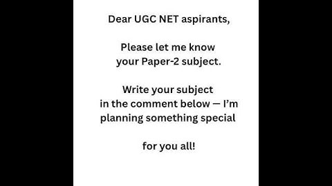 Let Me Know Your Paper-2 Subject | UGC NET Preparation with Dr. Sameera Fernaz