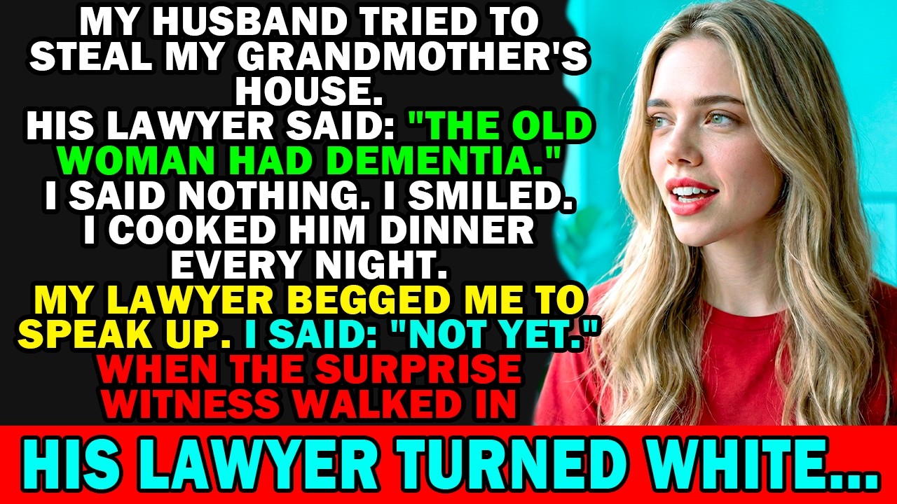 My Husband Planned to Steal Grandma's Estate — His Lawyer Went White When the Witness Walked In...