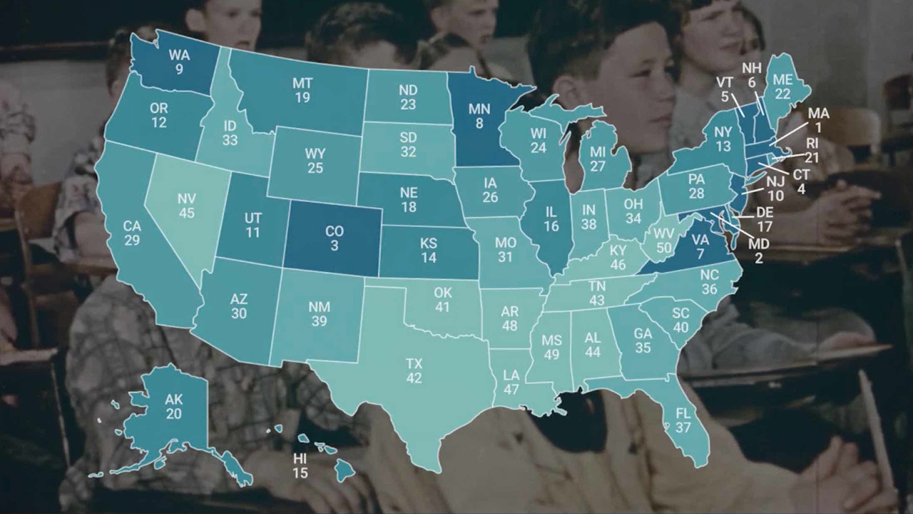Animated Map Shows The Most And Least Educated Us States Youtube