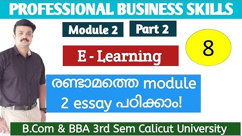 Calicut University |3rd sem| Bcom/BBA| Professional Business Skills |Module2 part2/Important topics