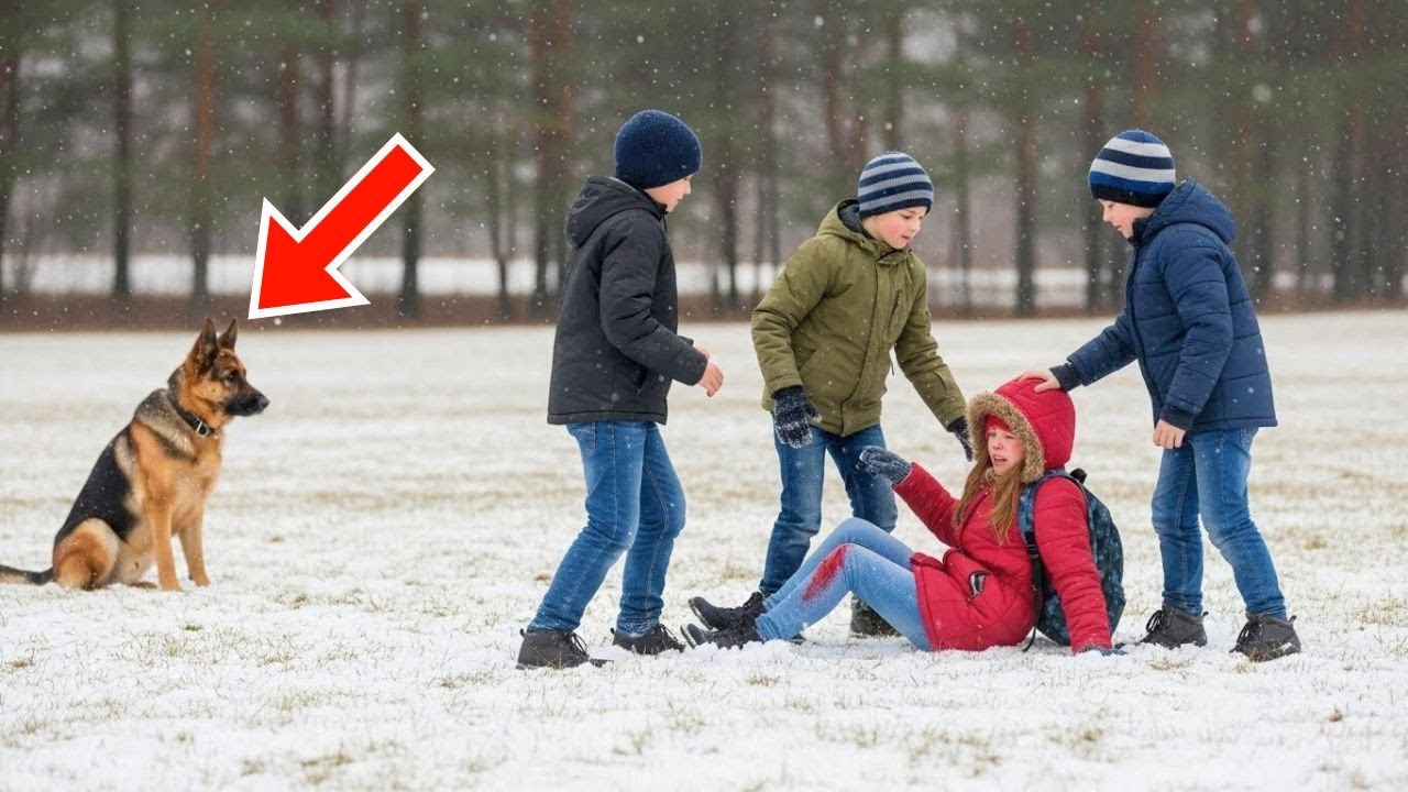 Pestkoppen maakten een verlegen meisje belachelijk zonder te weten dat haar hond een gepensioneerde