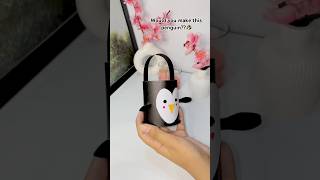 A Little penguin basket under 20 seconds✨🤍🖤|#papercraft #diycraft #easycraft #handmade #craftideas