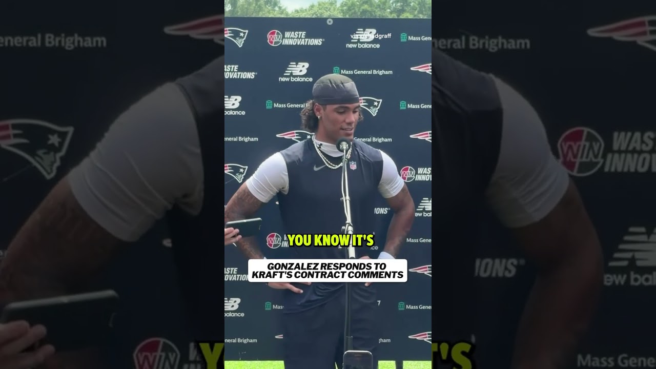 Christian Gonzalez responds to Robert Kraft's contract comments #patriots #nfl