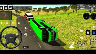 😨 New Green Bus Offroad Driving Games 🚌 Bus Games 👍 #bussimulatorindonesia 😱Euro Coach Bus Simulator screenshot 1