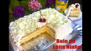 Delicioso Bolo de Aniversário com Leite Ninho