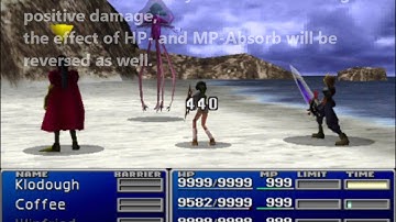 Final Fantasy VII Healing Overflow and HP- and MP-Absorb Overflow - Damage Overflow Advanced Edition