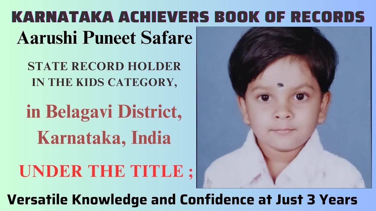 Aarushi Puneet Safare l Versatile Knowledge and Confidence at Just 3 ...