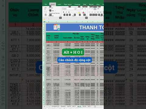 Mẹo căn chỉnh tự động độ rộng hàng, cột vừa khít với Dữ liệu | Excel Tips & Tricks #excel #shorts 2023 Mới