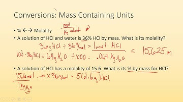Concentrations and Conversions