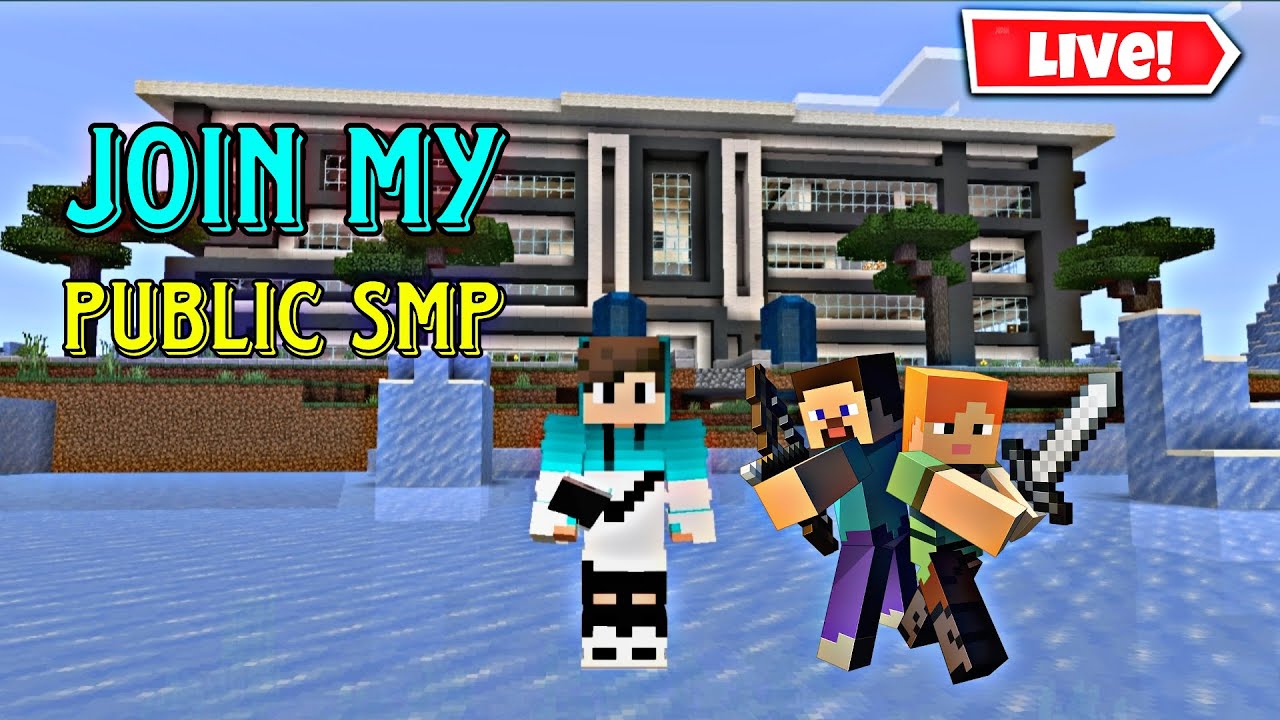 JOIN MY PUBLIC SMP / 24/7 ONLINE / JAVA PLUS PE - YouTube