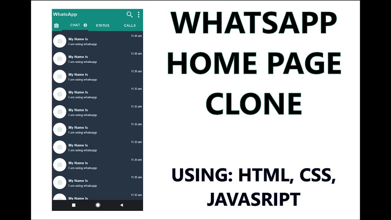 CLONE WHATSAPP HOMEPAGE (part-2) | Only Using HTML, CSS and JavaScript