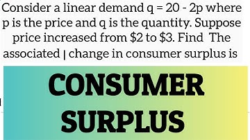 Consumer surplus Numerical #microeconomics  #mathematicaleconomics #maths