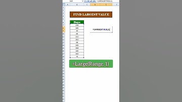 Excel Quick Tip: Find the Largest Value in Seconds with the LARGE Function! 🚀