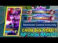 CHOU BIGGEST NERF COMING SOON! | RIP ALL CHOU USERS?  WATCH THIS!! | MOBILE LEGENDS