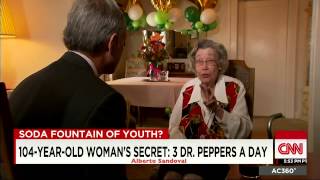 Dr. Pepper THUG LIFE.  104-year old drinks Dr. Pepper