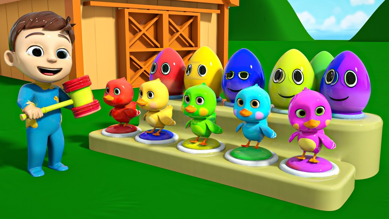 colors surprise eggs kids songs | lesson on learning colors | Nursery Rhymes & Kids Songs