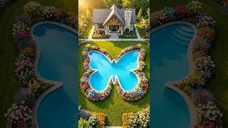 🦋 Building a Butterfly-Shaped Pool! #SwimmingPool #ButterflyPool #Timelapse #DIYPool #shorts
