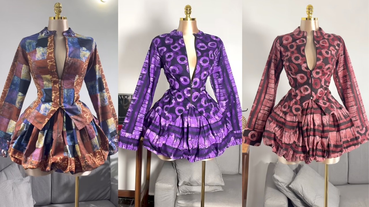 How To Cut And Sew this Trendy Two Piece Blouse / Blouse With Front Zipper and Slit 