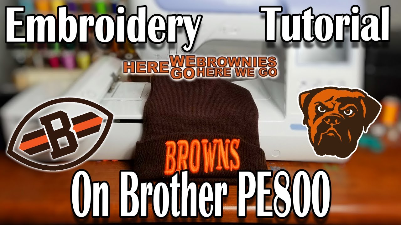How to make an embroidery Design on the Brother PE800 (BROWNS 3D Puff Design) YouTube