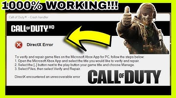 CALL OF DUTY BLACK OPS 6 : Fix Call Of Duty Black Ops 6 DirectX Error On PC (Game Pass Users)