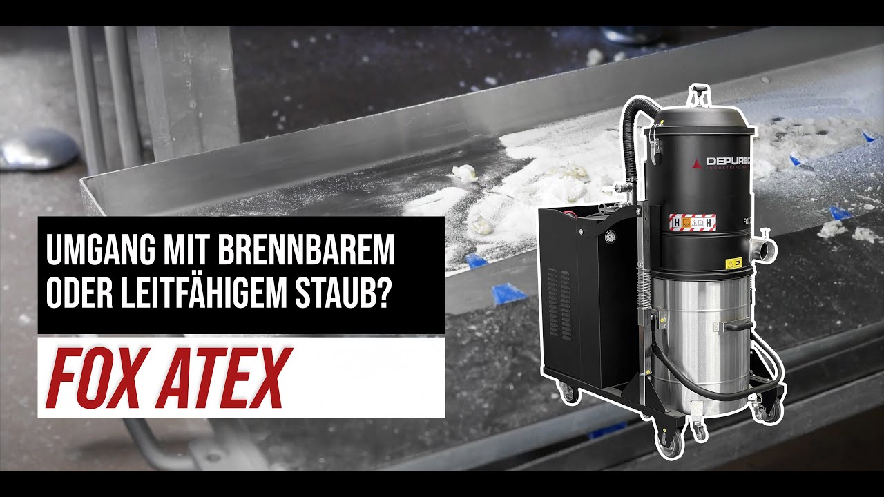 Umgang mit brennbarem oder leitfähigem Staub? Entdecken Sie den Fox Atex | Depureco