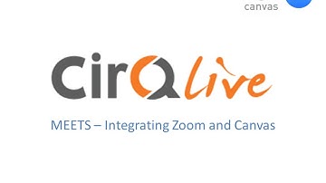 Canvas and Zoom integration - CirQlive MEETS