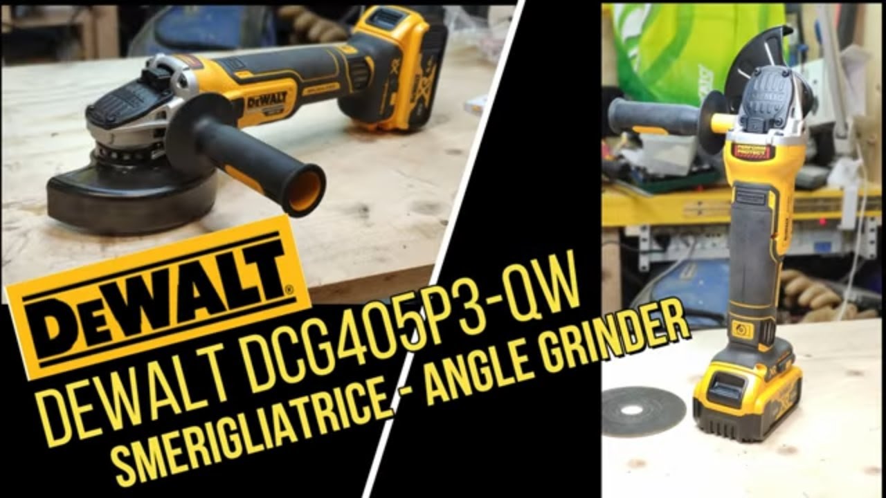 Unboxing e recensione  Flessibile a batteria DeWalt DCG405P3-QW angle grinder unpacking and review