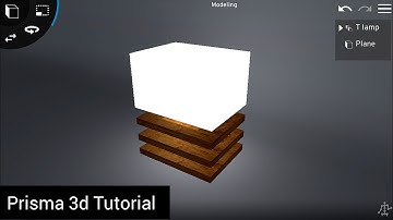 How model a Table lamp in Prisma 3d   (Glowing Cube)