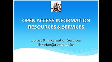 Open Access Resources - UoN Library & Information Services