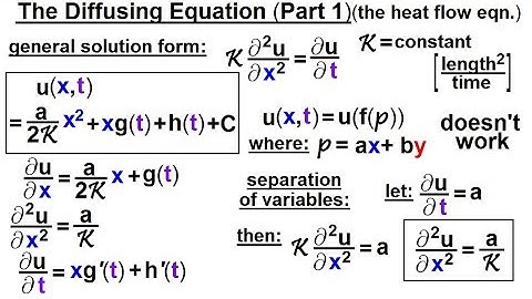 Math: Partial Differential Eqn. - Ch.1: Introduction (38 of 42) The Diffusion Equation (Part 1 of 5)
