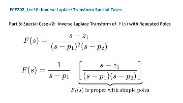 ECE202_Lec10_Part 3 Inverse Laplace Transform of F(s) with Repeated Poles