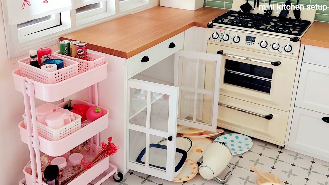 Miniature kitchen set cooking toys 💙 mini toys kitchen set  🩷 cooking kitchen set