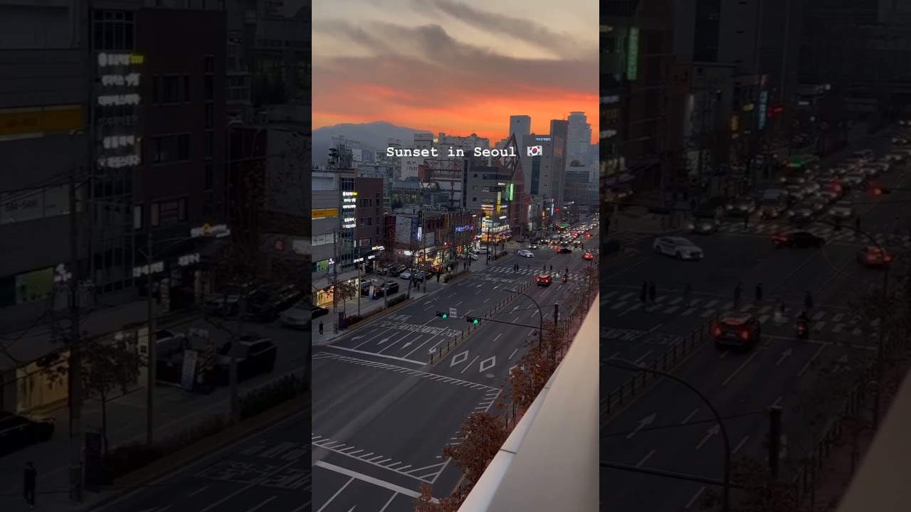 sunset in Seoul,south korea 🇰🇷💜|| 