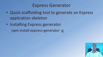 Express Generator - Server-side Development with NodeJS, Express and MongoDB