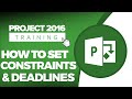 How to Set Constraints and Deadlines in Project 2016