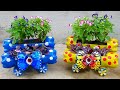 Unique Garden - Beautiful Colorful Flower Pots Ideas From Recycled Plastic Bottles