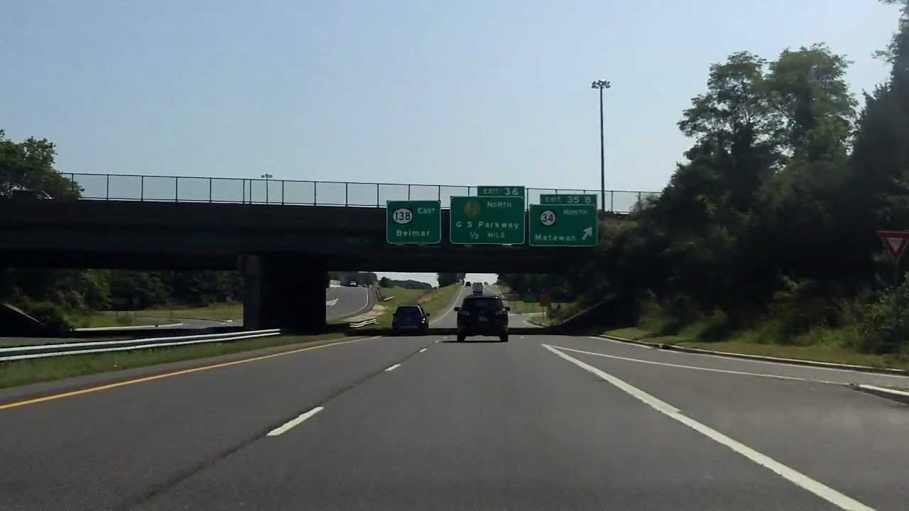 Central Jersey Expressway (Interstate 195 Exits 28 to 35) eastbound