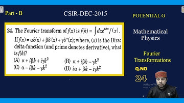 Q.NO 24 | Part-B | CSIR NET Physics Dec 2015 Solutions | CSIR NET Mathematical Physics | POTENTIALG