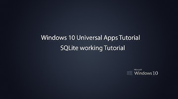 Windows 10 Universal Apps - SQLite in UWP