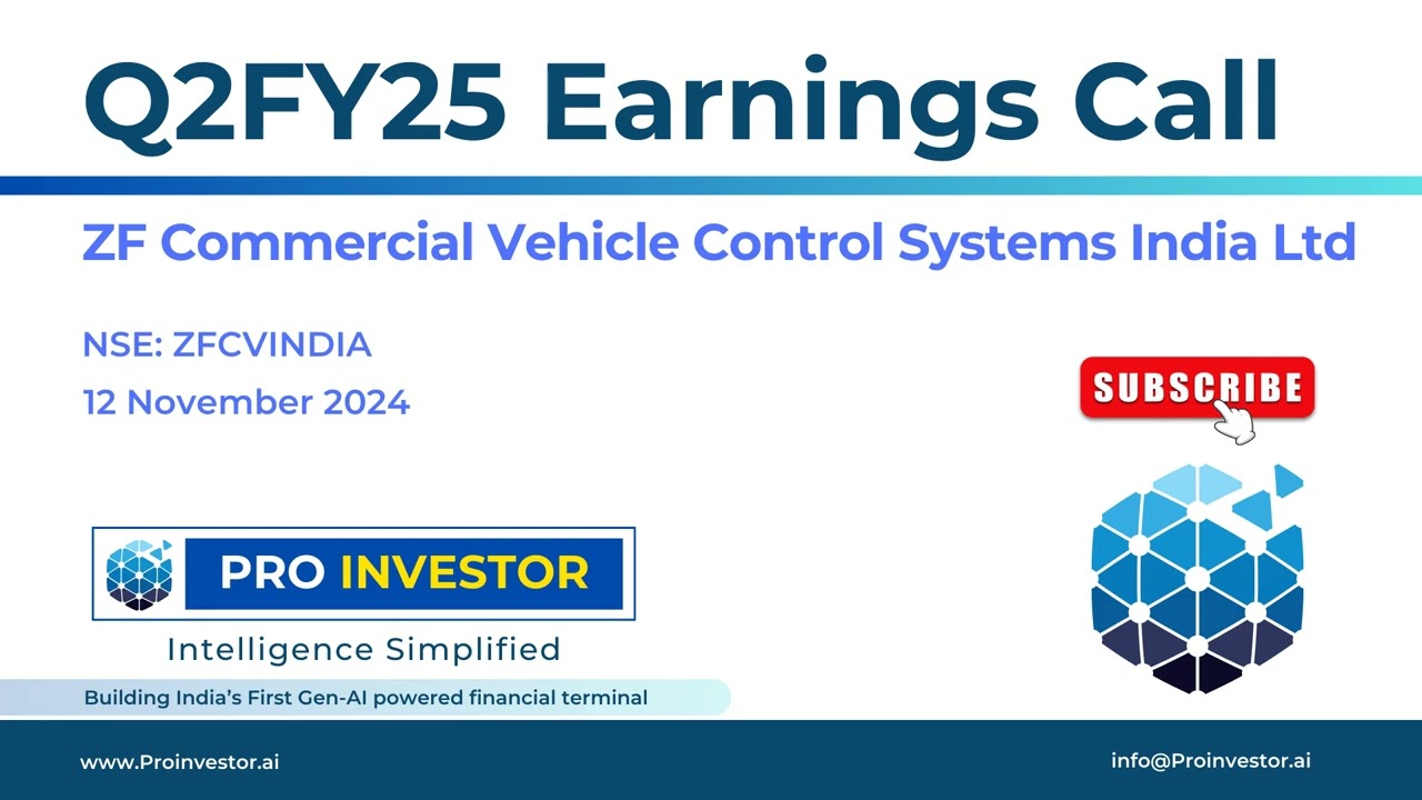 ZF Commercial Vehicle Control Systems India Ltd. | Q2FY25 | Earnings Conference Call | 