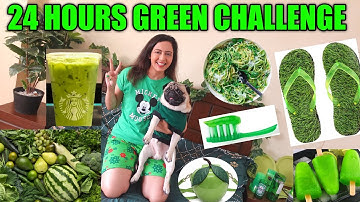 I Used Only GREEN Things For 24 Hours Challenge | Gone Funny 🤪 | Garima