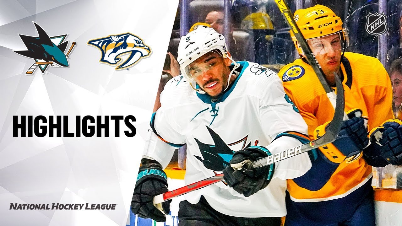 NHL Highlights | Sharks @ Predators 12 