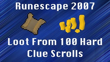 Runescape 2007: Loot from 100 Hard Clue Scrolls