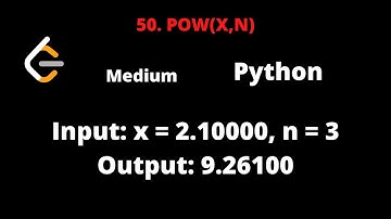 LEETCODE 50 POW(X,N) PYTHON | Leetcode Facebook interview questions