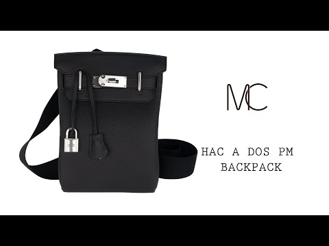 Hermes Hac a Dos PM Backpack Men's Bag Vert de Gris Togo Palladium