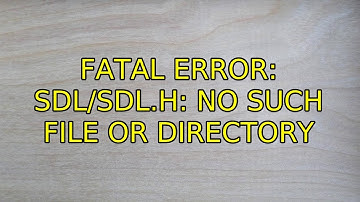 Ubuntu: fatal error: SDL/SDL.h: No such file or directory