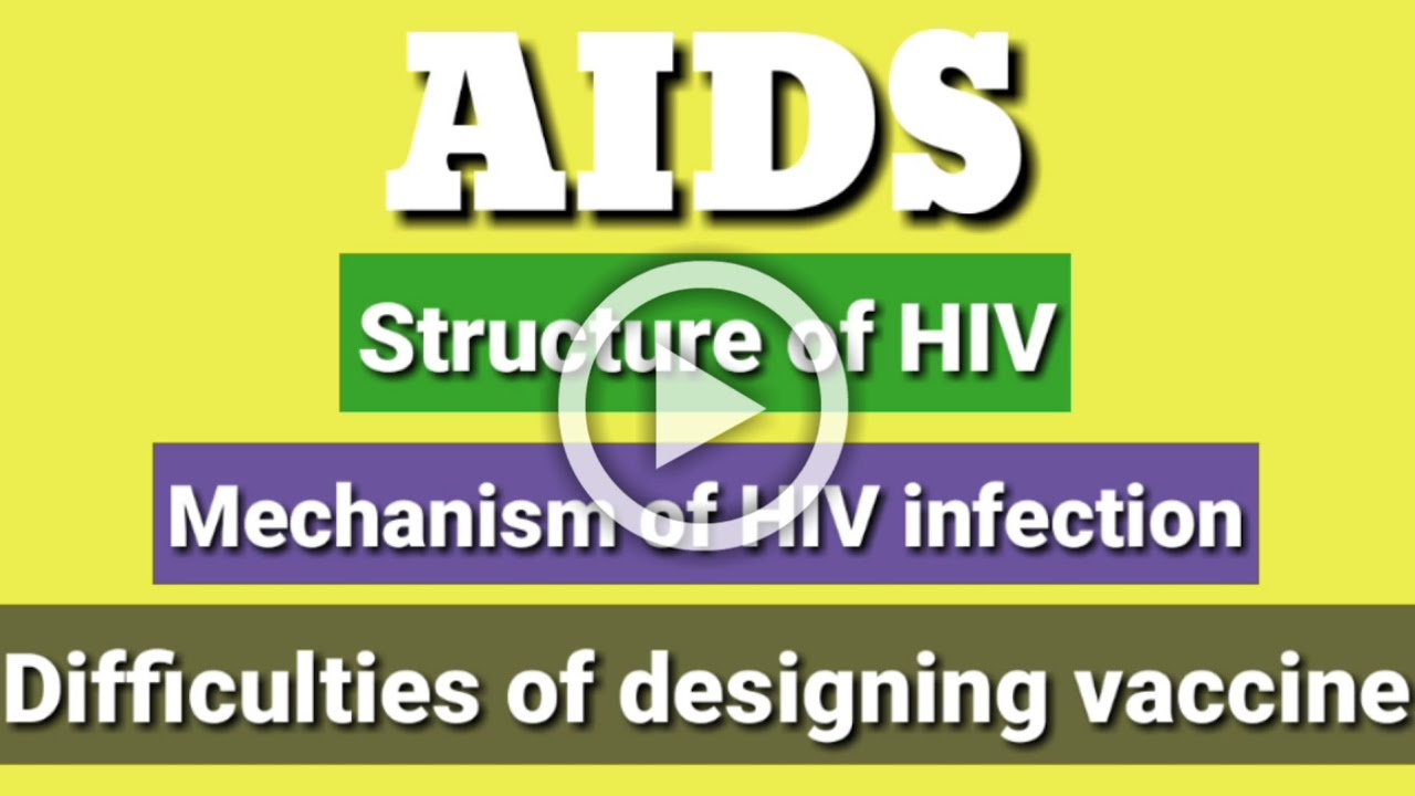 AIDS || HIV || Structure of HIV virus || Mechanism of infection - YouTube